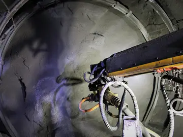 Процесс бурения на горизонте в шахте Хромтау TOO ШАХТБАУ КАЗАХСТАН